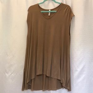 Brown flowy top